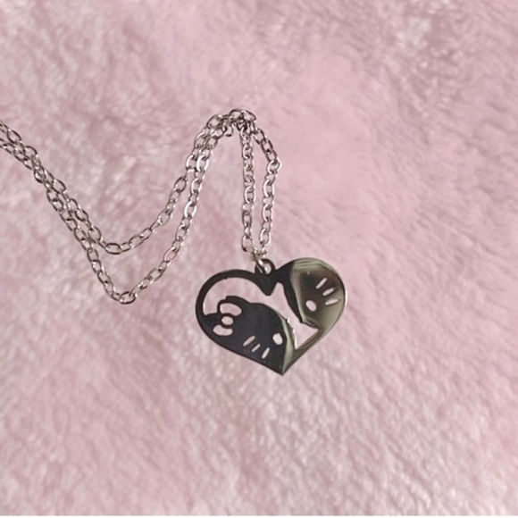 Hello Kitty & Dear Daniel Silver Stainless Steel Heart
Pendant Necklace - Picture 3 of 8
